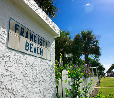 Frangista Beach Sign